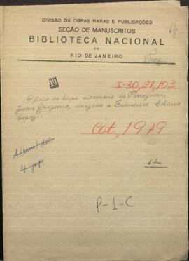 Oficio del Obispo diocesano de Paraguay, Juan Gregorio, dirigido a Francisco Solano López.