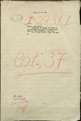 Documentos de tierras del favor de los sucesores del presbítero Don José Antonio Agüero...