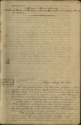 Oficio de Gumesindo Benítez, Ministro de Relaciones Exteriores de Paraguay a Charles A. Washburn.