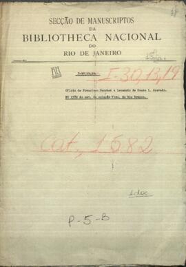 Oficio de Francisco Sanchez, Ministro de Relaciones Exteriores del Paraguay a Leonardo de Souza Leitte Azevedo.