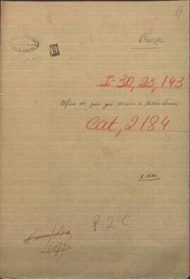 Oficio de Juan Jose de Herrera, Ministro de Relaciones Exteriores de Uruguay al Ministro Plenipotenciario de ese país en Argentina, Andrés Lamas.