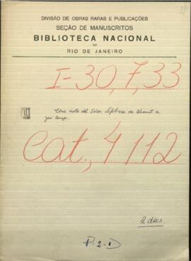 Una nota del Señor Léfébvre de Bécourt, dirigida a Jose Berges, Mtro. de Relaciones Exteriores de Paraguay.