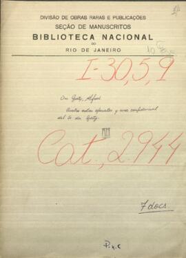 Cuatro notas oficiales   y una confidencial del Señor du Graty,  dirigidas a Jose Berges, Ministro de Relaciones Exteriores de Paraguay.