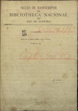 Oficio de Francisco Nuñez, Jefe de Milicias de San Pedro del Paraná a Luis Caminos.
