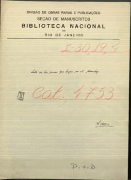 Lista de los presos que bajan por el Añambay.