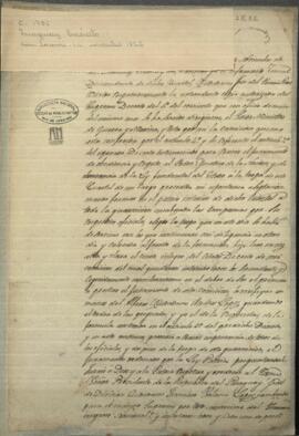 Dos oficiales y cabos del cuartel de San Josemi presentando juramento a la patria.