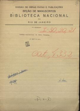 Tablas explicativas de Pedro Teixeira, Comandante de Fuerte Olimpo.