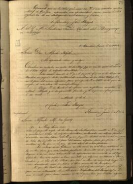 Carta de José Berges, Ministro de Relaciones Exteriores de Paraguay a Alfred Blyth, refiriéndose al envío de fardos de algodón.