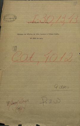 Minutas de oficios de Luis Caminos, Mtro. de Hacienda de Paraguay en misión en Corrientes.