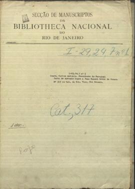 Carta de Carlos Antonio López a Juan Manuel Ortiz de Rosas, Presidente de la Argentina acreditando A Don Andrés Gill como representante, junto al gobierno argentino.