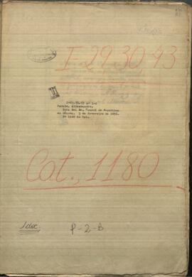 Nota del Señor Cónsul de la República en Génova del 3 de Febrero de 1856.