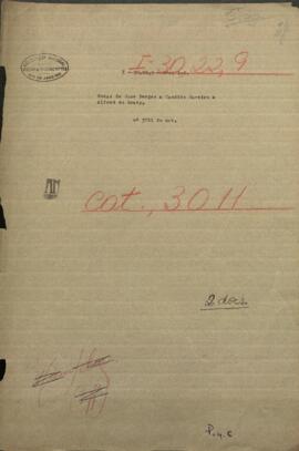 Notas de Jose Berges, Ministro de Relaciones Exteriores de Paraguay a las Legaciones paraguayas de París y Berlín.
