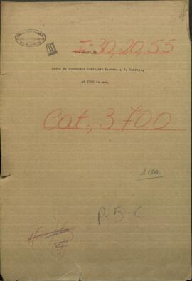 Carta de Francisco Rodríquez Larreta, jefe de la Legación Uruguaya a P. Molfino.