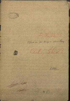 Oficio de José Berges, Ministro de Relaciones Exteriores de Paraguay, a Francisco Solano López, Pdte. de Paraguay.