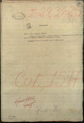 Cartas de la firma de John Alfred Blyth, agentes y proveedores de gobierno paraguayo en Londres.