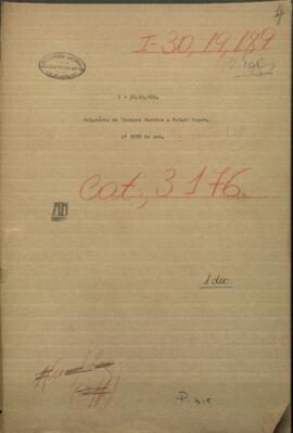 Relatorio del Coronel Vicente Barrios, dirigido al Pdte. de Paraguay, Francisco Solano López.