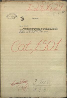 Nota de 20 de noviembre del Sr. Carlos Calvo, con copia de una contestación de Mr. Dallas; y la respuesta de este Ministro.