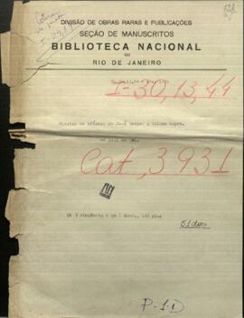 Minutas de oficios de Josè Berges, Ministro de las Relaciones Exteriores de Paraguay al Presidente, Francisco Solano López.