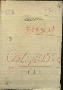 Carta de Alfred du Graty, a José Berges, Ministro de Relaciones Exteriores de Paraguay.