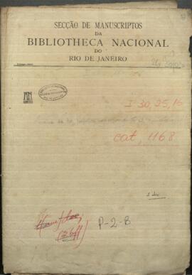Indice de los papeles correspondientes al Ministerio de Relaciones Exteriores de la República del Paraguay.