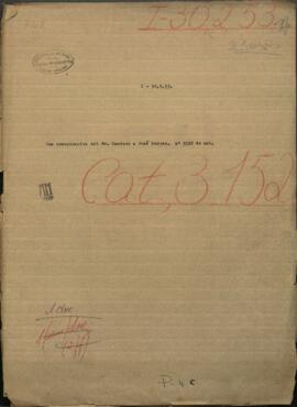 Una comunicación del Señor Caminos, Cónsul Gral. en Buenos Aires, dirigida a Jose Berges, Ministro de Paraguay.