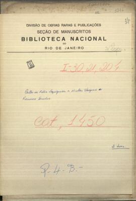 Cartas de Felix Egusquiza, agente comercial de Paraguay en Buenos Aires a Francisco Sánchez y Nicolas Vasquez.