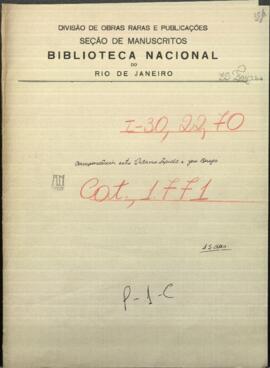 Correspondencia entre Octavio Lapido, Ministro de Uruguay en Asunción a José Berges.