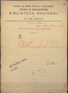 Cartas de Rafael Machain, de las Fuerzas Militares del Paraguay en guerra con la Triple Alianza.