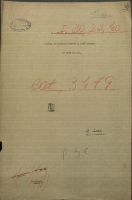 Cartas de Lorenso Torres, Ministro de Paraguay en Buenos Aires, a Jose Berges, Mtro. de Relaciones Exteriores de Paraguay.