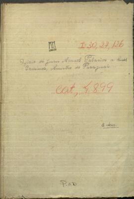 Oficio de Juan Manuel Palacios a Luis Caminos, Ministro de las Relaciones Exteriores de Paraguay.