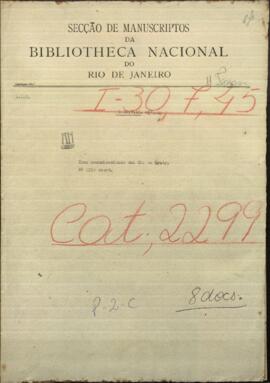 Tres comunicaciones del Sr. du Graty, Encargado de Negocios de Paraguay, dirigida a Jose Berges, Ministro de Relaciones Exteriores de Paraguay, sobre algodón.