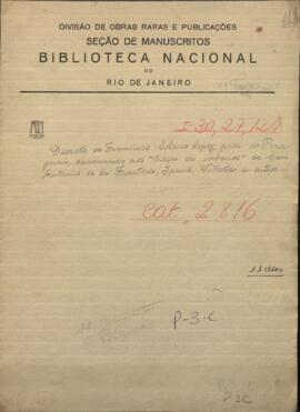 Decreto de Francisco Solano López, Presidente de Paraguay, sobre construcción de linea telegráfica.