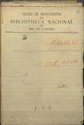 Cartas dirigidas por Samuel Ward a Nicolas Vasquez, Ministro de Relaciones Exteriores del Paraguay.