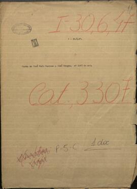 Carta de Jose Rufo Caminos, Cónsul de Paraguay en Buenos Aires, a Jose Berges, sobre la resistencia de Paisandu.