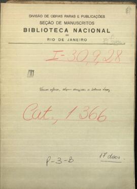 Varios oficios, algunos dirigidos a Francisco Solano López en la ocasión sirviendo de Ministro mediador de Paraguay.