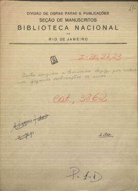 Carta dirigida a Eduarda López, por anónimo, haciendo declaraciones de amor.