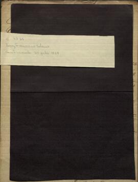 Decreto del Francisco Solano López, Presidente de Paraguay, al Ministerio de Relaciones Exteriores de Paraguay.