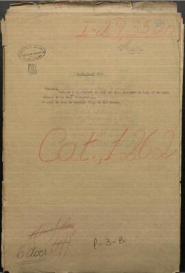 Nota del 3 de febrero de 1858 del  Señor Ministro de Negocios Extranjeros al de igual clase de la República del Paraguay.