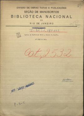 Cartas de Bartolome Mitre, Presidente de Argentina, a Manuel Y. Lagraña, Gobernador de Corrientes.