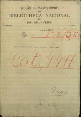 Comunicaciones del Señor Bareiro, dirigidas a Jose Berges, Ministro de Relac. Exteriores de Paraguay.