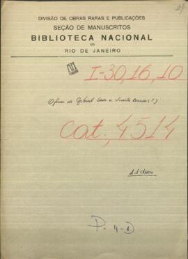 Oficios de Gabriel Sosa, Comandante de guarnición de Independencia Campichuelo al Coronel, Vicente Barrios.