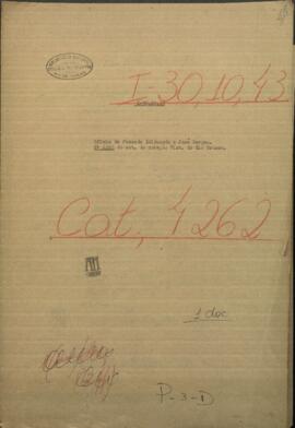 Oficio del Jefe de Milicias de Arroyos y Esteros, Facundo Zalduando, a Jose Berges.