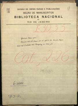 Comisión de Don Cossío por el Gobierno de Buenos Aires acerca del Dictador del Paraguay