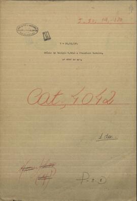 Oficio de Remigio Cabral, Comandante de la escuadra paraguaya, dirigido al Oficial Francisco Bareiro.