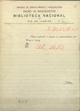 Proceso referente a la compra de propiedades por Benigno López.