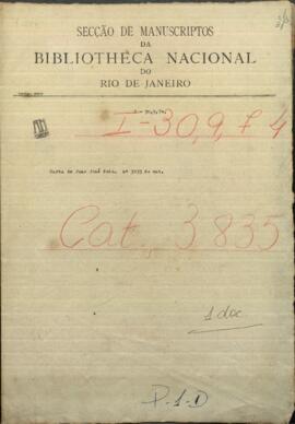 Carta de Juan Jose Soto exponiendo a pedido de Jose Berges, los sucesos de la reunión en Corrientes.