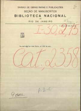 Una carta de los Señores Blyth, dirigida al Ministro de Guerra y Marina, Venancio López.