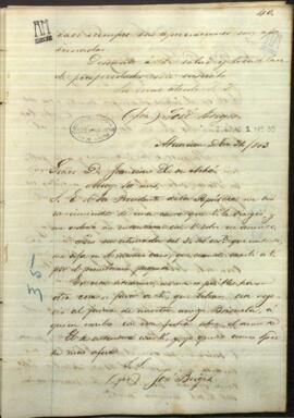 Carta de José Berges, Ministro de Relaciones Exteriores de Paraguay a Francisco Xavier de Acha.