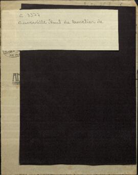 Notas de Cuverville, referentes a pedidos al Ministro de las Relaciones Exteriores de Paraguay, Jose Berges.