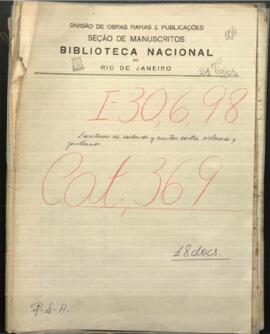 Escritura de esclavos y esclavas y cuentas contra Don Nolasco Decoud y Jovellanos.